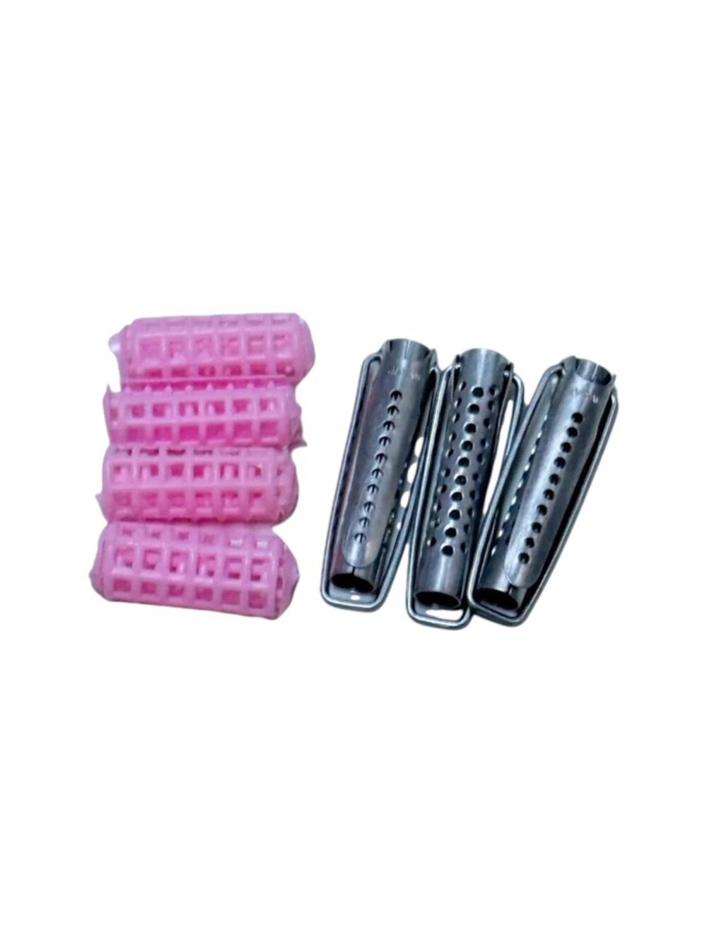 Vintage Tammy Barbie Fashion Doll Curlers Lot 7 w 4 Pink Plastic‎ 3 Metal 1960s